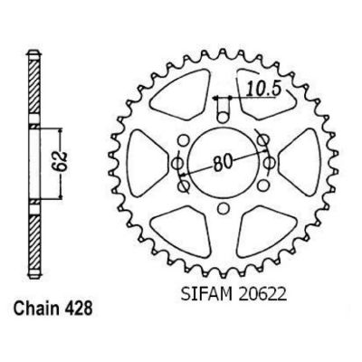 Rozeta pro Yamaha 20622CZ51